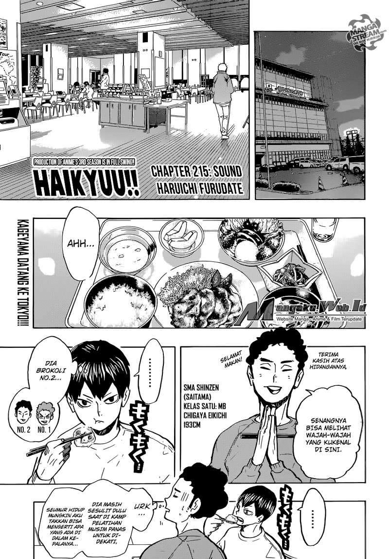 Baca Manga Haikyuu!! Chapter 215 Gambar 2