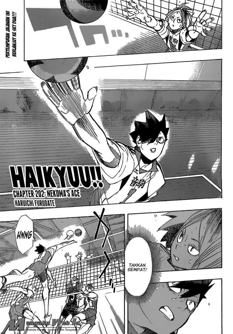 Baca Manga Haikyuu!! Chapter 202 Gambar 2