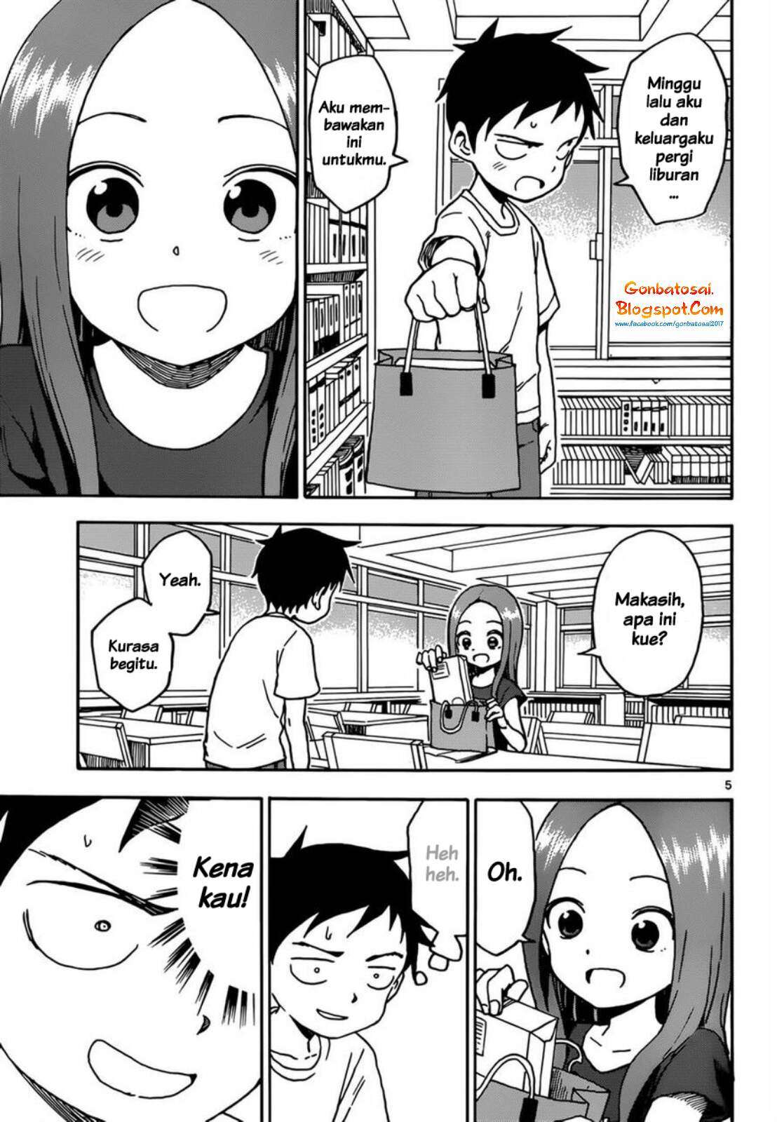 Karakai Jouzu no Takagi-san Chapter 60 Gambar 5