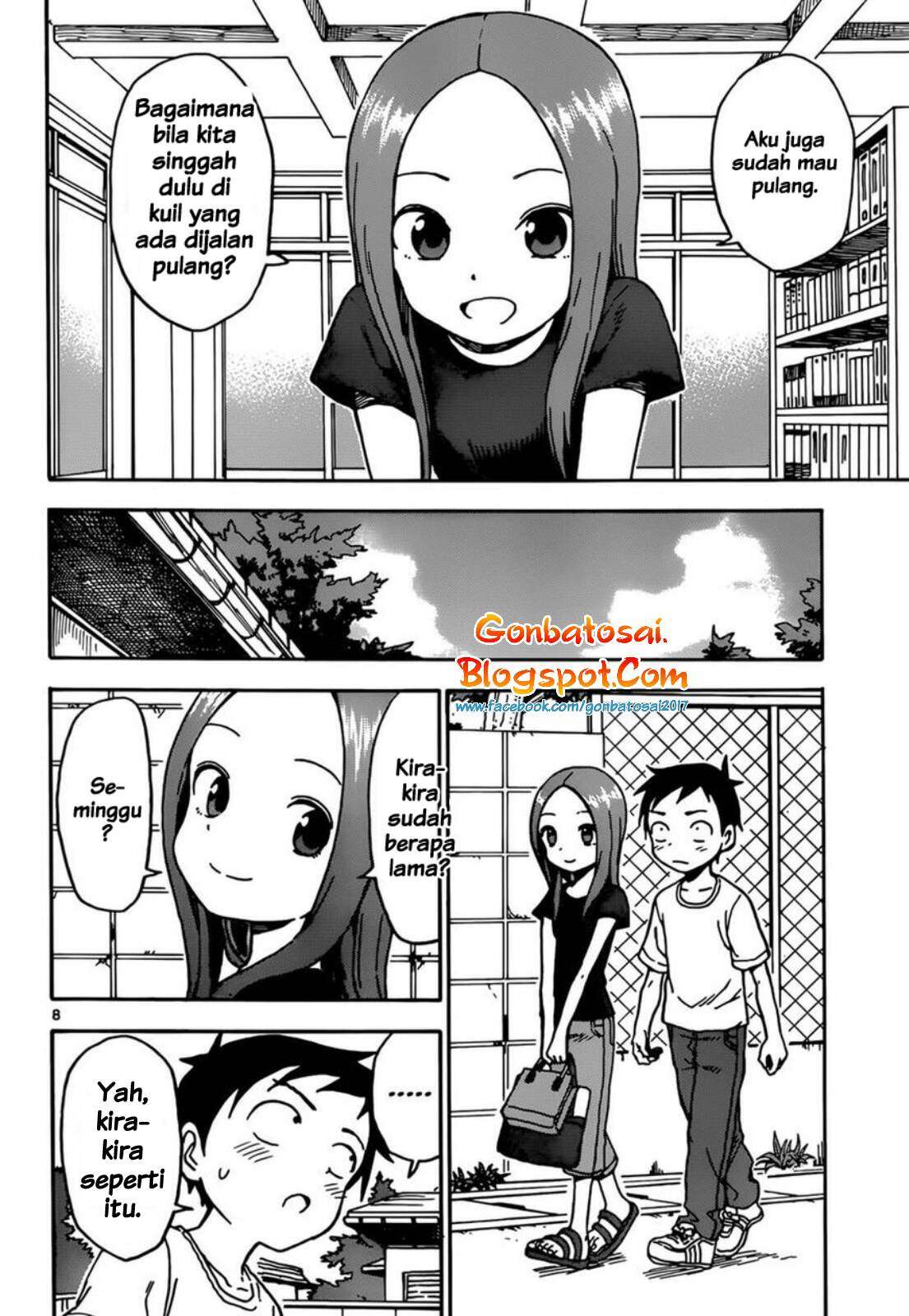 Karakai Jouzu no Takagi-san Chapter 60 Gambar 8