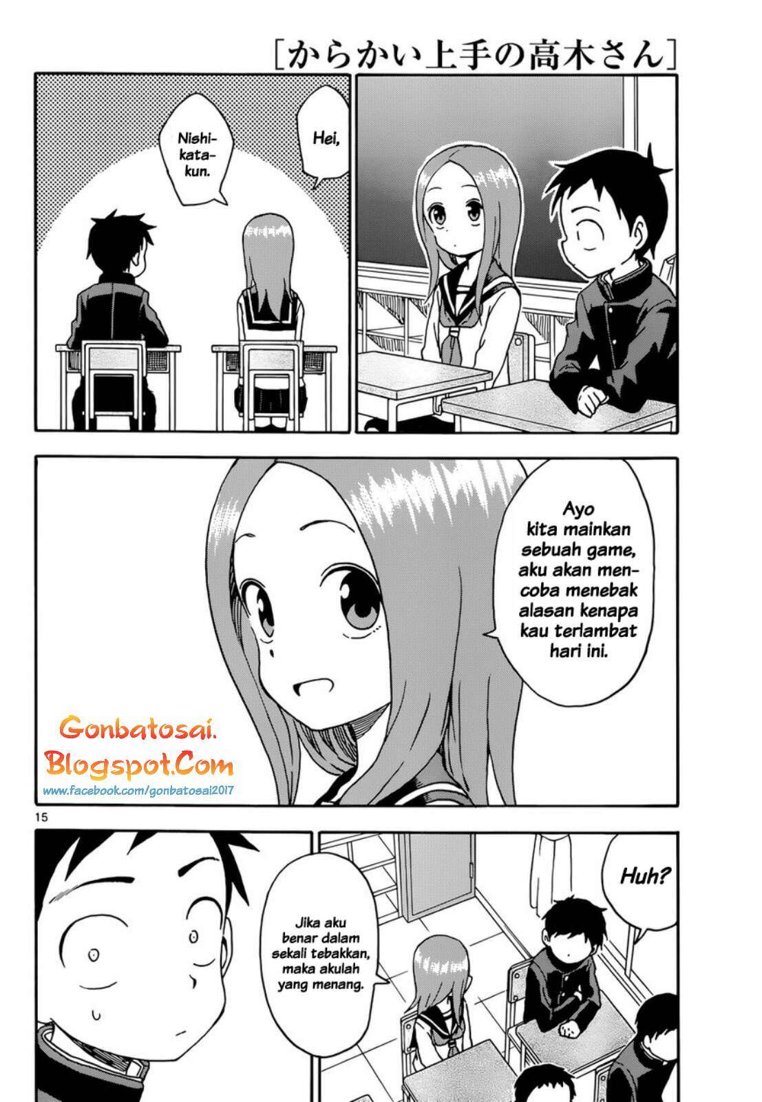 Karakai Jouzu no Takagi-san Chapter 48 Gambar 17