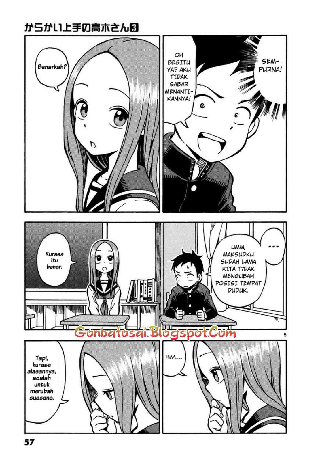 Karakai Jouzu no Takagi-san Chapter 21 Gambar 7