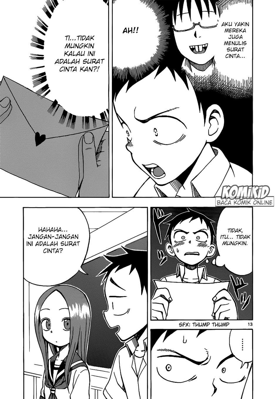 Karakai Jouzu no Takagi-san Chapter 13 Gambar 14