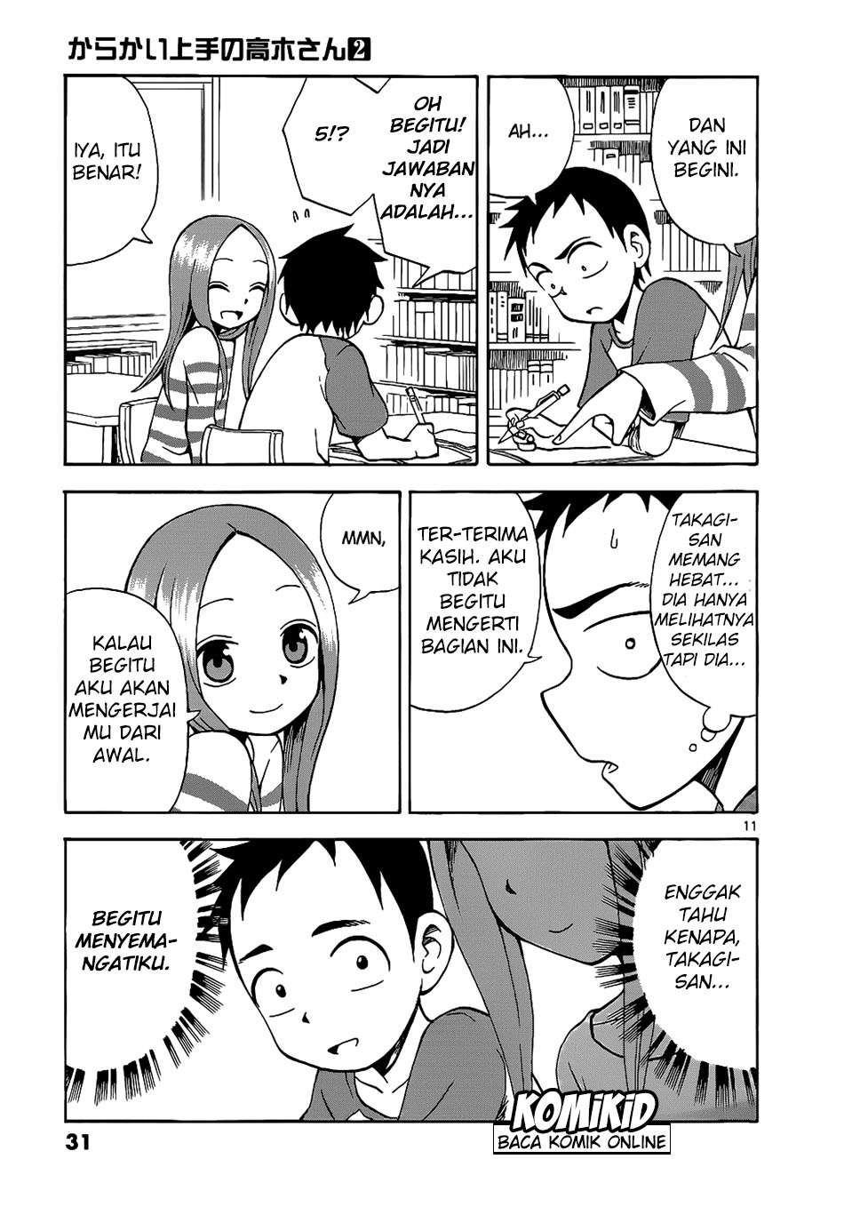 Karakai Jouzu no Takagi-san Chapter 11 Gambar 12