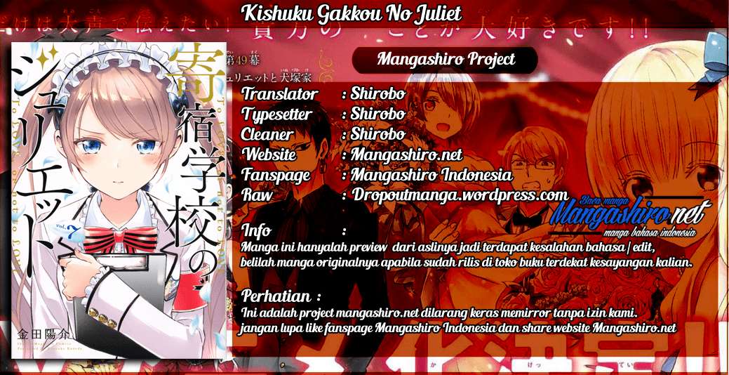 Baca Komik Kishuku Gakkou no Juliet Chapter 53 Gambar 1