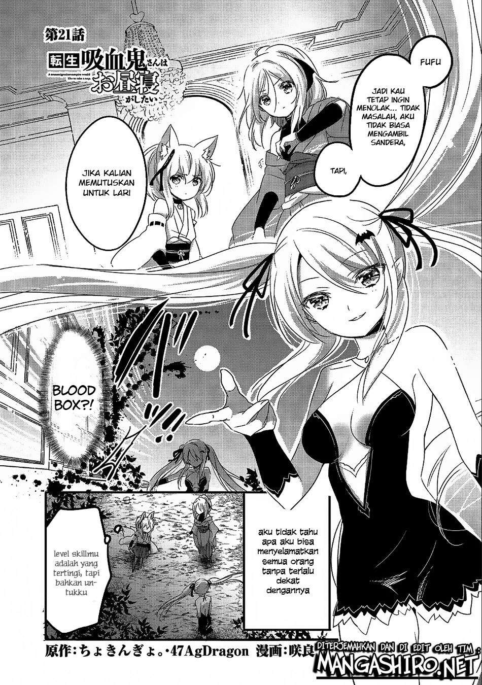 Baca Manga Tensei Kyuuketsukisan wa Ohirune ga Shitai Chapter 21 Gambar 2