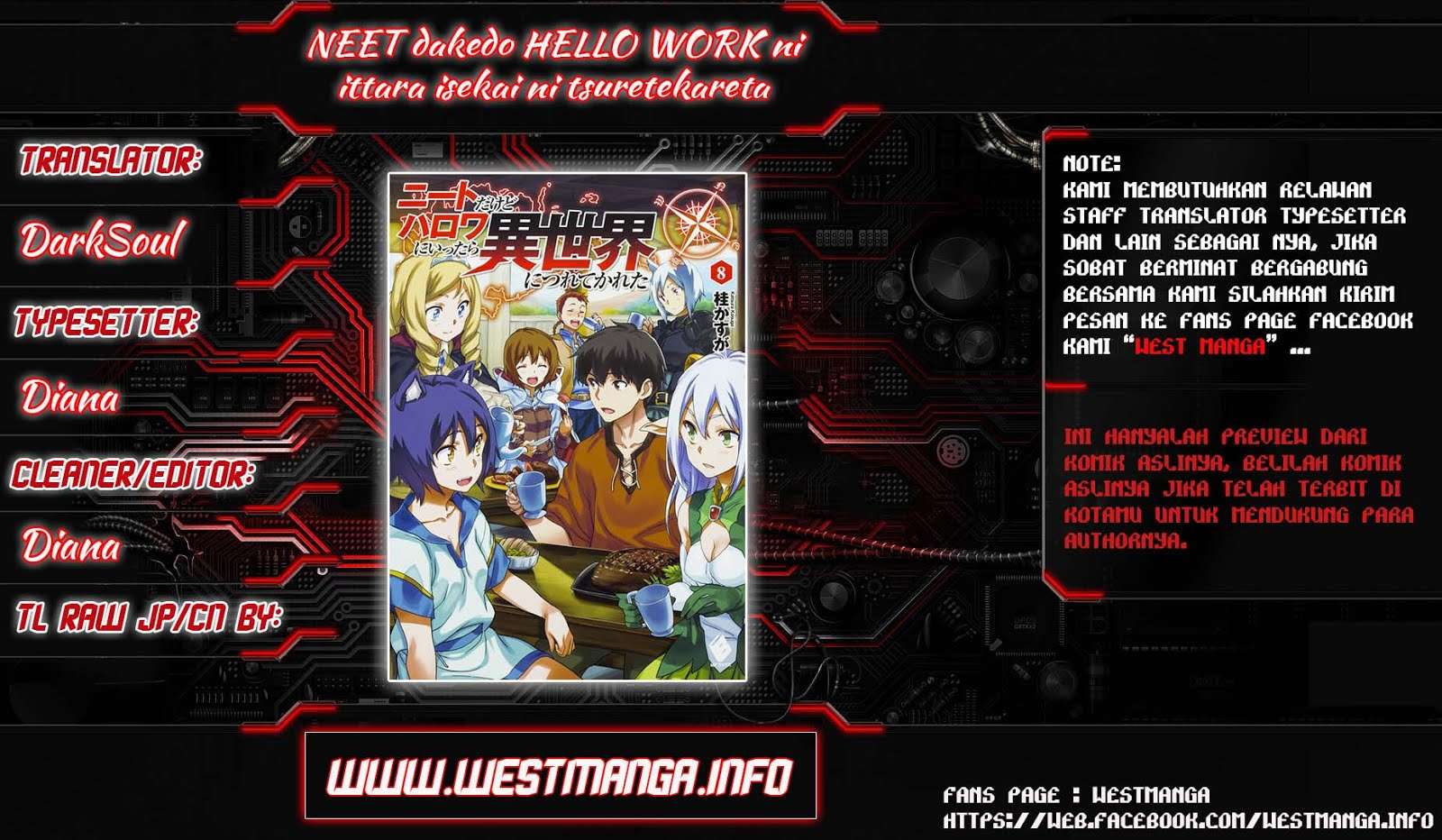 Baca Komik NEET dakedo Hello Work ni Ittara Isekai ni Tsuretekareta Chapter 8 Gambar 1