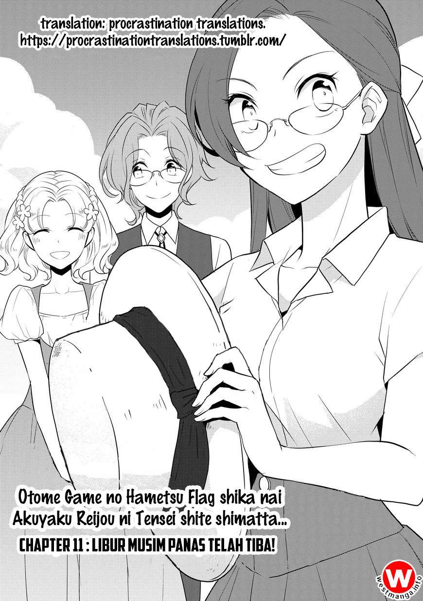 Baca Komik Otome Game no Hametsu Flag shika nai Akuyaku Reijou ni Tensei shite shimatta Chapter 11 Gambar 1