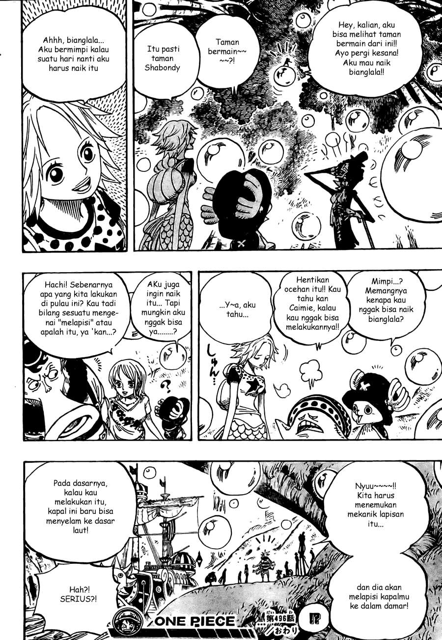 One Piece Chapter 496 Gambar 17