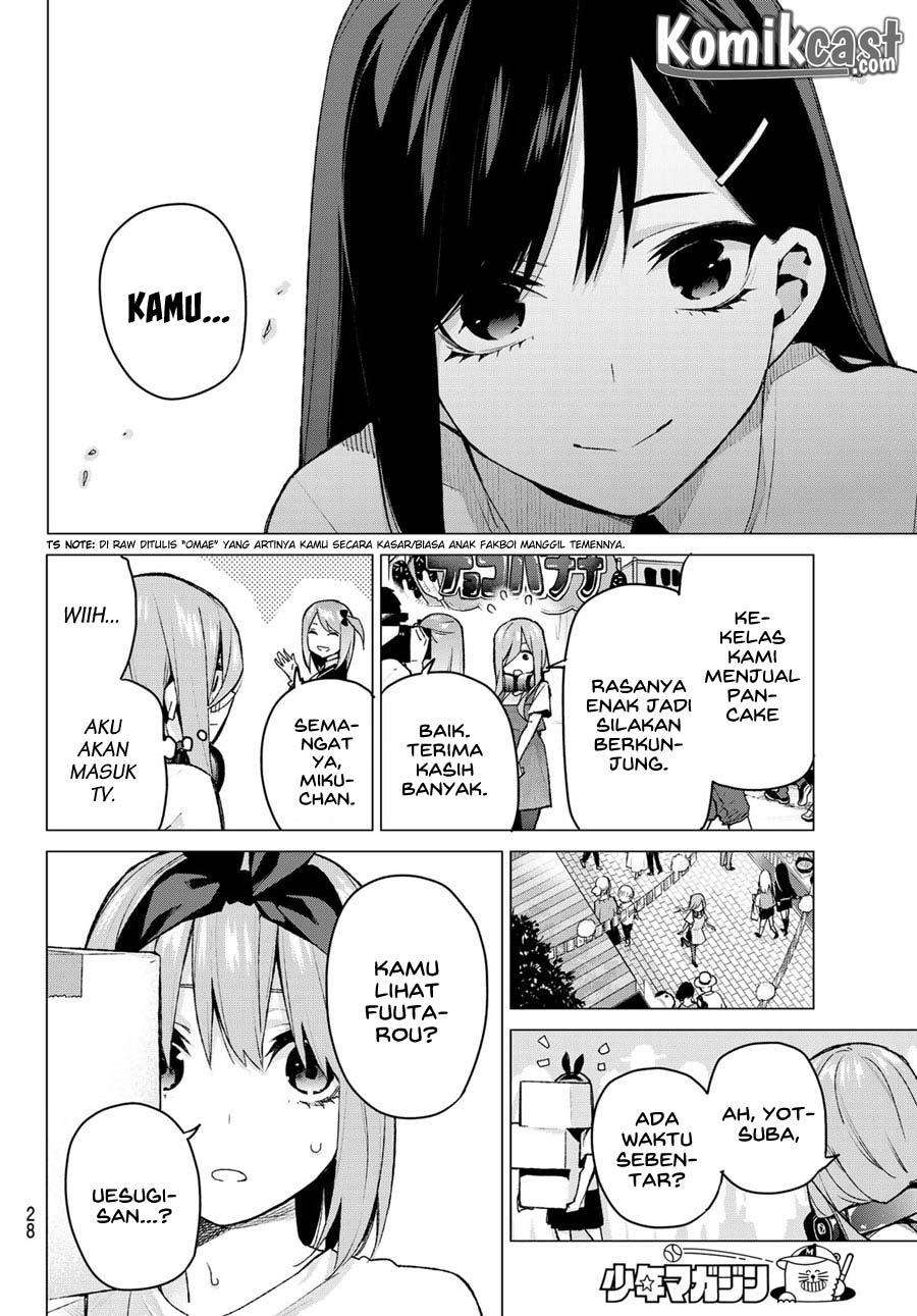 Go-toubun no Hanayome Chapter 100 Gambar 14