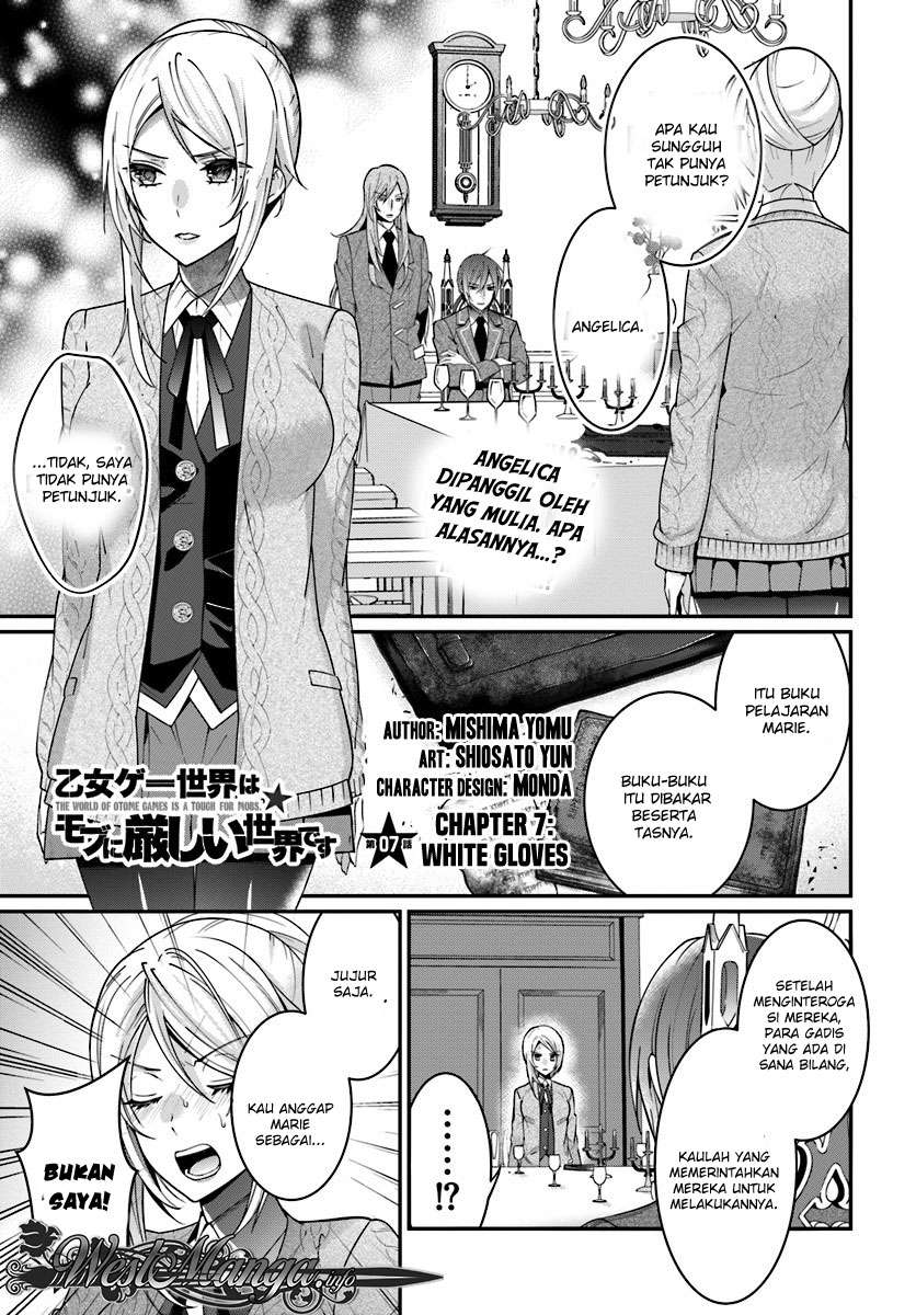 Baca Manga Otome Game Sekai wa Mob ni Kibishii Sekai Desu Chapter 7.1 Gambar 2